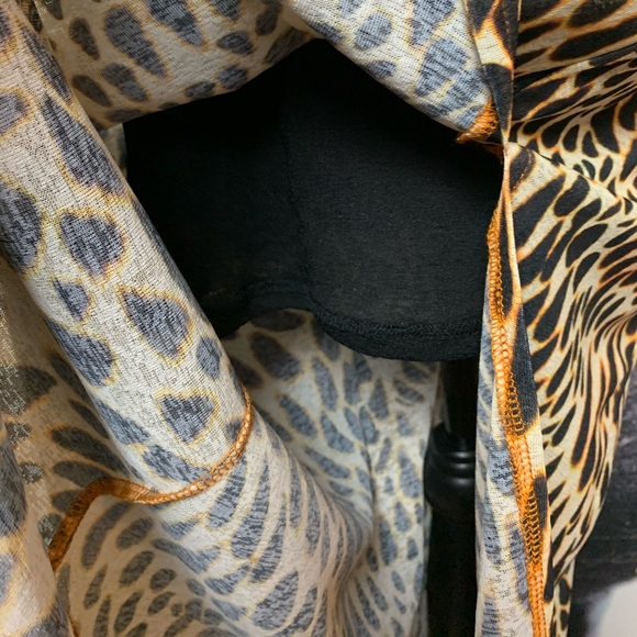 Topshop Blaze Burning Print Midi Dress with Slit - Picture 5 of 9